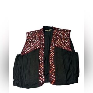 Embroidered Sfera Vest with Reflective Mirrors - Large